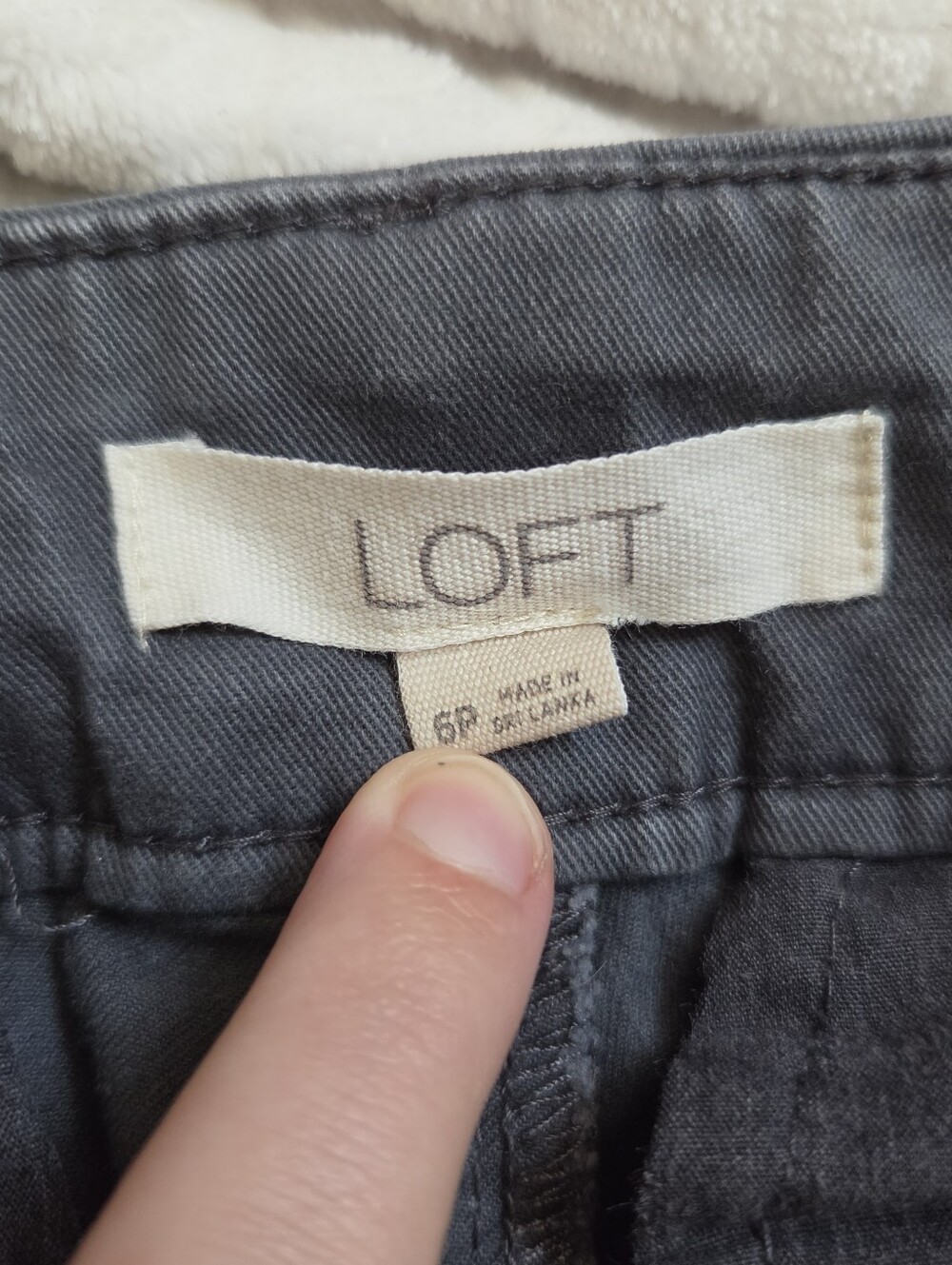 Loft Gray Formal Workwear Office Business Casual Chino Pants 6 Petite - Picture 4 of 5